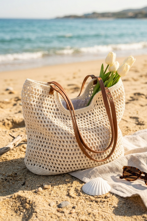 Torba za plažu DELVONDA ECRU, Boja: ecru, IVET.RS - Nova Kolekcija