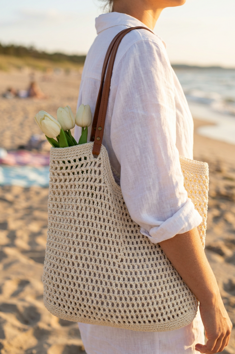Torba za plažu DELVONDA ECRU, Boja: ecru, IVET.RS - Nova Kolekcija