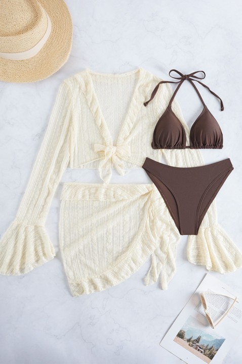 Komplet za plažu KROMELJA, Boja: braon, IVET.RS - Nova Kolekcija