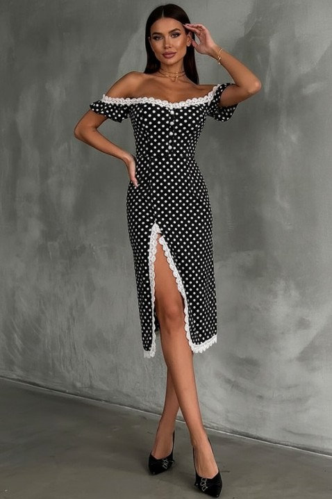 Haljina MALDENZA, Boja: crna i bela, IVET.RS - Nova Kolekcija