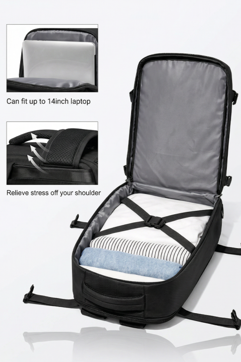 Ranac za putovanje ROLNEZA BLACK, Boja: crna, IVET.RS - Nova Kolekcija