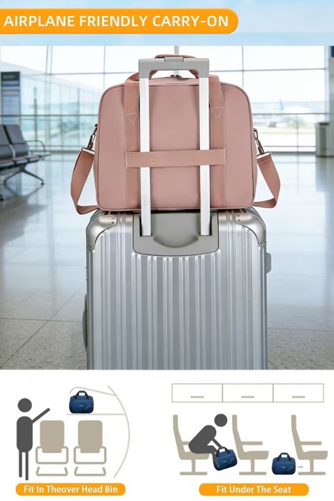 Torba za putovanje WINDINZA PUDRA - pogodna za Ryanair/Wizzair, Boja: rose, IVET.RS - Nova Kolekcija