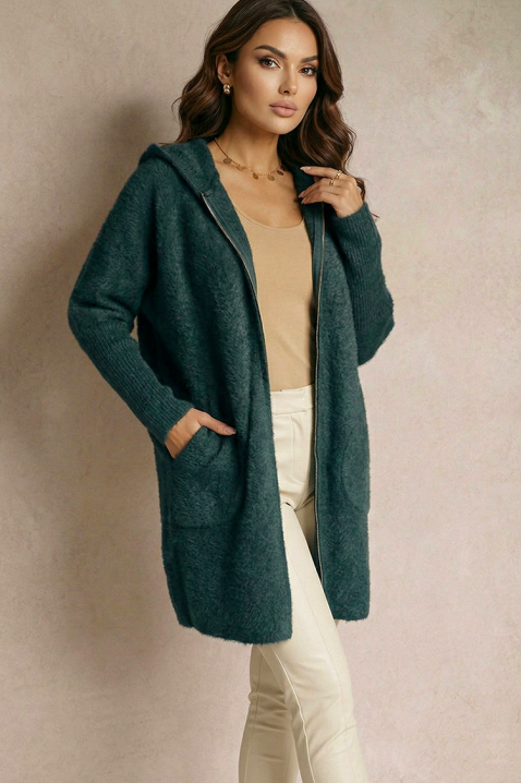 Kardigan ERNIOFA PETROL, Boja: petrolej, IVET.RS - Nova Kolekcija