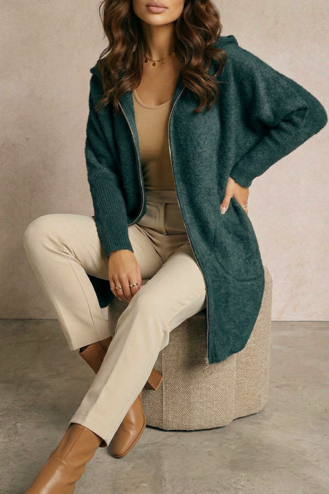 Kardigan ERNIOFA PETROL, Boja: petrolej, IVET.RS - Nova Kolekcija