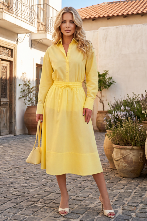 Komplet prozračne suknje i nežne košulje slobodnog kroja SOLARIA YELLOW, Boja: žuta, IVET.RS - Nova Kolekcija