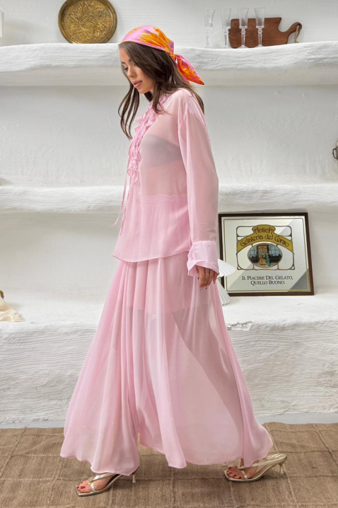 Prozračan i nežan dvodelni svakodnevni komplet MERLINA PINK, Boja: roze, IVET.RS - Nova Kolekcija