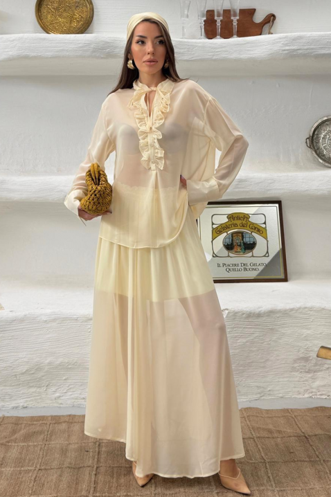 Prozračan i nežan dvodelni svakodnevni komplet MERLINA YELLOW, Boja: žuta, IVET.RS - Nova Kolekcija