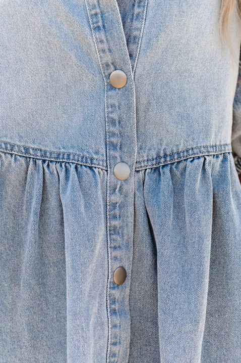 Letnja kratka teksas haljina sa dugmadima duž cele haljine OLBIA, Boja: teksas, IVET.RS - Nova Kolekcija