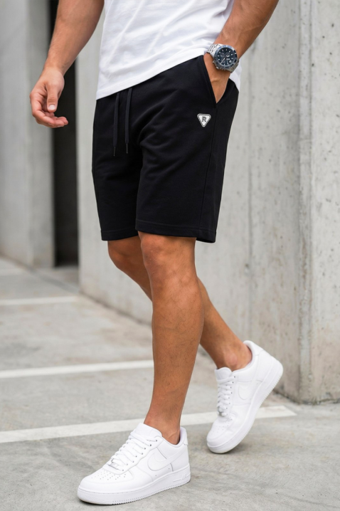 Crne muške bermude sa lastišem ROVENZO, Boja: crna, IVET.RS - Nova Kolekcija