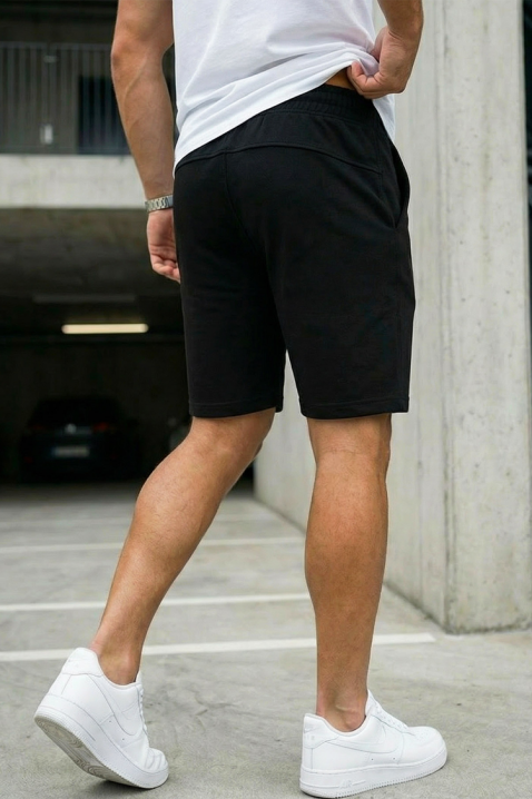 Crne muške bermude sa lastišem ROVENZO, Boja: crna, IVET.RS - Nova Kolekcija