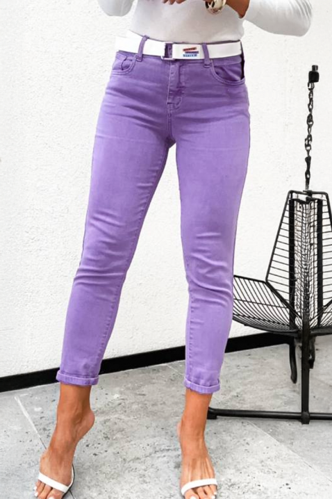 Elastične ženske farmerke ljubičaste boje LILSENA, Boja: ljubičasta, IVET.RS - Nova Kolekcija