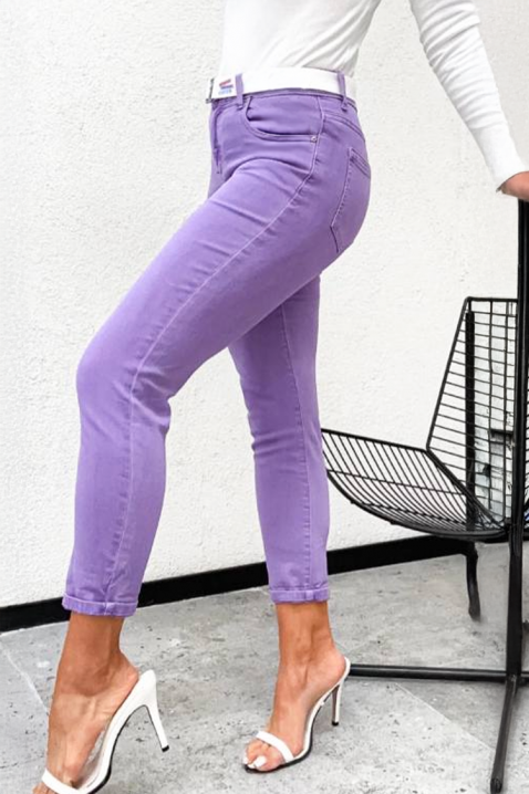 Elastične ženske farmerke ljubičaste boje LILSENA, Boja: ljubičasta, IVET.RS - Nova Kolekcija