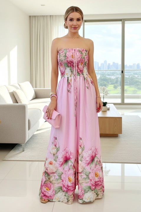 Ženska duga haljina sa cvetnim printom i korsetom LAREZA, Boja: višebojna, IVET.RS - Nova Kolekcija