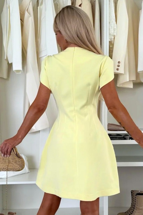 Elegantna kratka haljina sa zlatnim detaljima LILANA YELLOW, Boja: žuta, IVET.RS - Nova Kolekcija