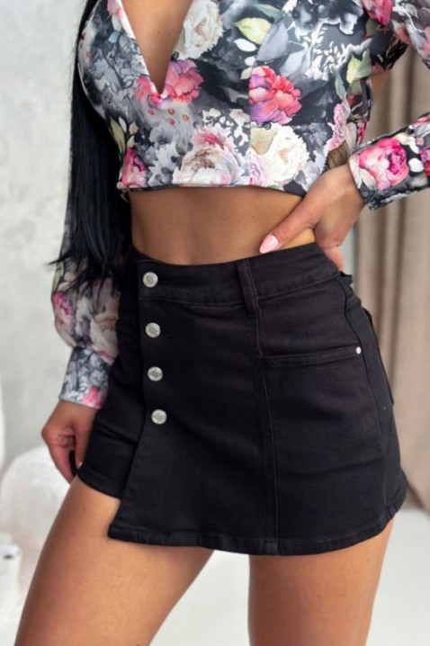 Suknja-pantalone sa čistim dizajnom i akcentnim detaljima JENIVIEV BLACK, Boja: crna, IVET.RS - Nova Kolekcija