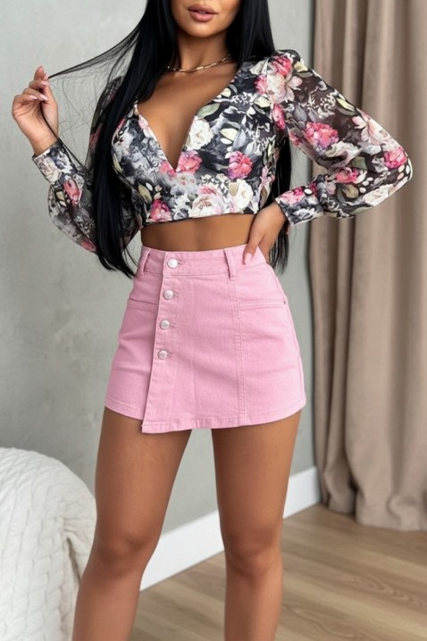 Suknja-pantalone sa čistim dizajnom i akcentnim detaljima JENIVIEV PINK, Boja: roze, IVET.RS - Nova Kolekcija