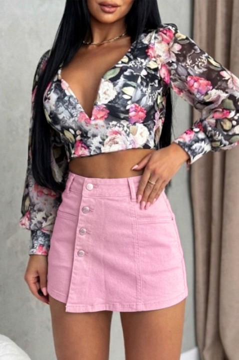Suknja-pantalone sa čistim dizajnom i akcentnim detaljima JENIVIEV PINK, Boja: roze, IVET.RS - Nova Kolekcija