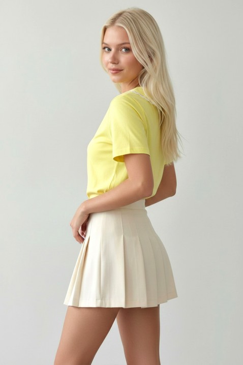 Ženska bluza sa ukrasnom kragnom ZAREMORA YELLOW, Boja: žuta, IVET.RS - Nova Kolekcija