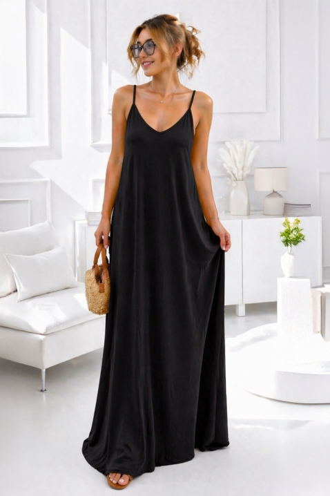 Lepršava letnja haljina sa elegantnom siluetom koja slobodno pada MAURIKA BLACK, Boja: crna, IVET.RS - Nova Kolekcija