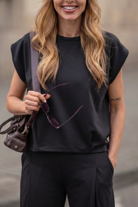 Trendi komplet majica i pantalone BRITANY BLACK, Boja: crna, IVET.RS - Nova Kolekcija