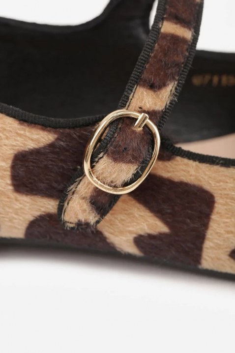 Elegantne ženske cipele sa leopard printom i kaiševima RATINERA, Boja: leopard, IVET.RS - Nova Kolekcija