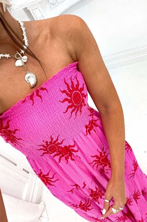 Ženska elastična duga haljina bez bretela ZANLERA FUCHSIA, Boja: ljubičasta, IVET.RS - Nova Kolekcija