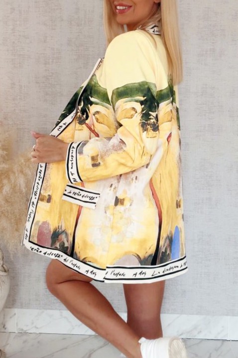 Ženski oversize sako sa šarenim umetničkim printom AFRISIMA YELLOW, Boja: višebojna, IVET.RS - Nova Kolekcija