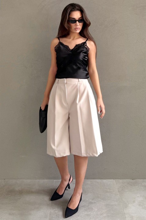 Elegantne široke pantalone dužine ispod kolena VINTESA, Boja: bež, IVET.RS - Nova Kolekcija