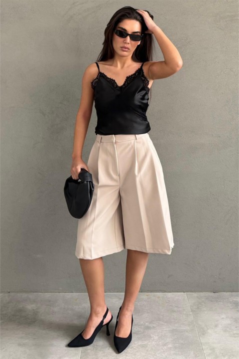 Elegantne široke pantalone dužine ispod kolena VINTESA, Boja: bež, IVET.RS - Nova Kolekcija