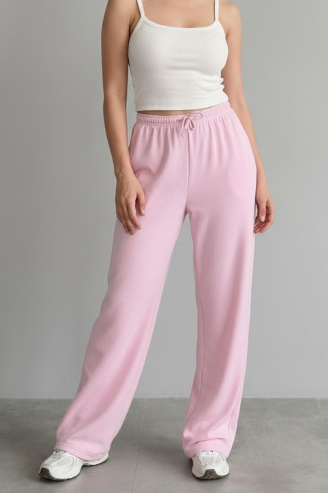 Ženske široke pantalone sa vezicom i slobodnom siluetom MIRAVELA PINK, Boja: roze, IVET.RS - Nova Kolekcija