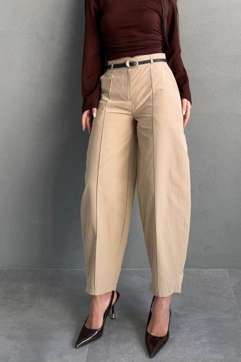 Ženske široke pantalone sa kaišem AVALESTRA, Boja: bež, IVET.RS - Nova Kolekcija