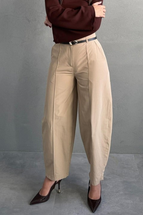 Ženske široke pantalone sa kaišem AVALESTRA, Boja: bež, IVET.RS - Nova Kolekcija