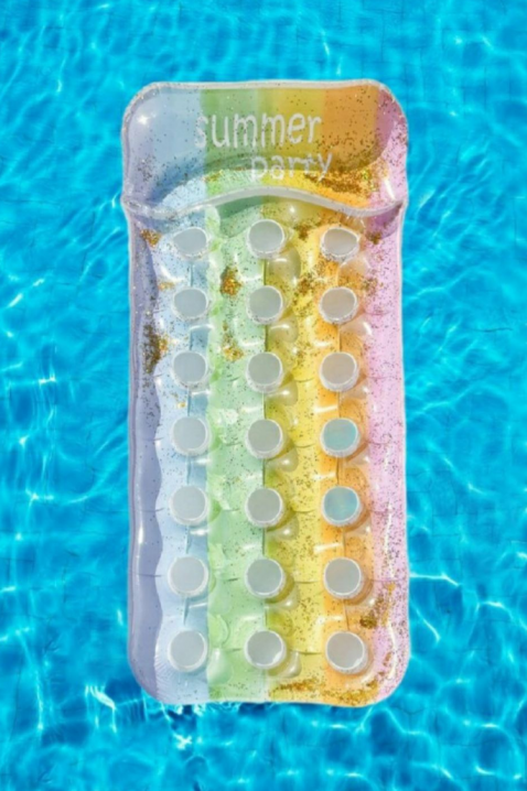 Dušek na naduvavanje za plažu sa cvetnim dizajnom COLOURSUN, Boja: višebojna, IVET.RS - Nova Kolekcija