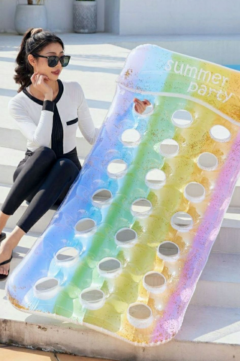 Dušek na naduvavanje za plažu sa cvetnim dizajnom COLOURSUN, Boja: višebojna, IVET.RS - Nova Kolekcija