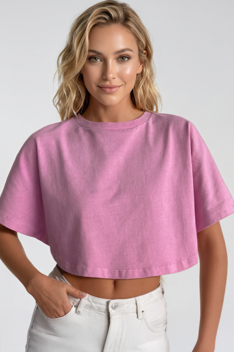 Ženska kratka majica minimalističkog dizajna VITAMA PINK, Boja: roze, IVET.RS - Nova Kolekcija