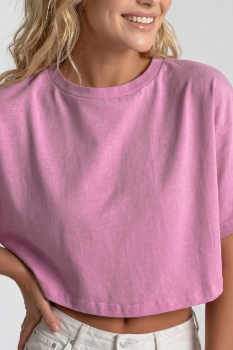 Ženska kratka majica minimalističkog dizajna VITAMA PINK, Boja: roze, IVET.RS - Nova Kolekcija