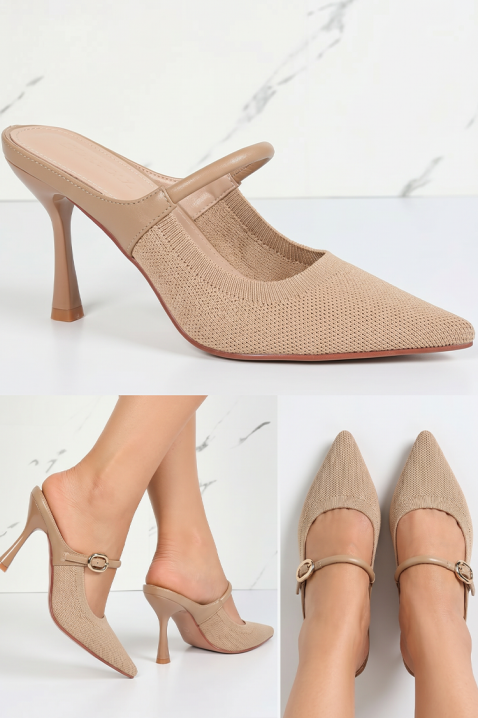 Elegantne ženske cipele sa špicastim vrhom i potpeticom VITARITA BEIGE, Boja: bež, IVET.RS - Nova Kolekcija