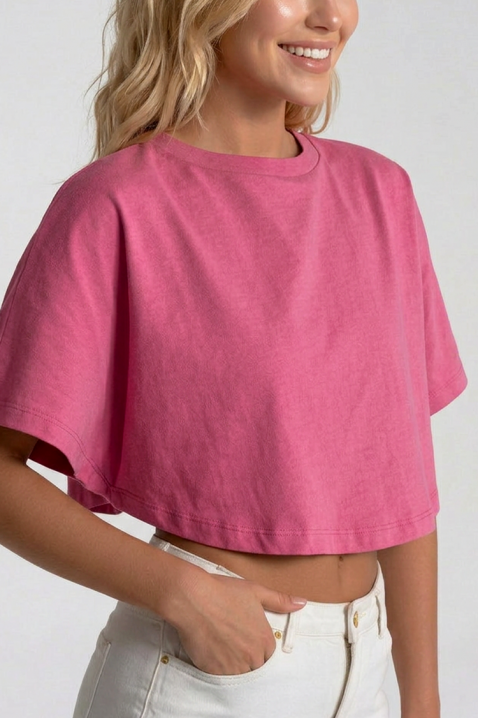 Ženska kratka majica minimalističkog dizajna VITAMA PINK, Boja: roze, IVET.RS - Nova Kolekcija