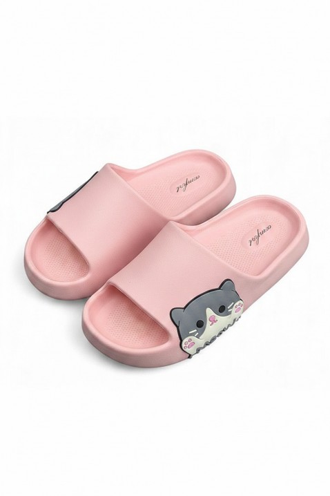 Ženske papuče sa printom mace KEYTINA PINK, Boja: roze, IVET.RS - Nova Kolekcija
