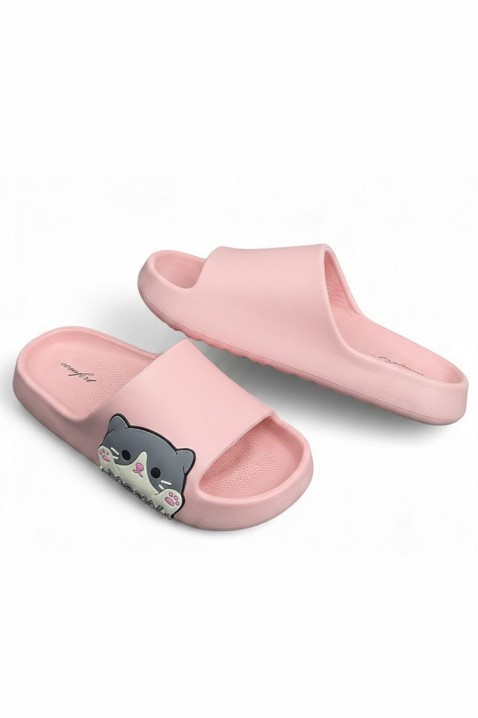 Ženske papuče sa printom mace KEYTINA PINK, Boja: roze, IVET.RS - Nova Kolekcija