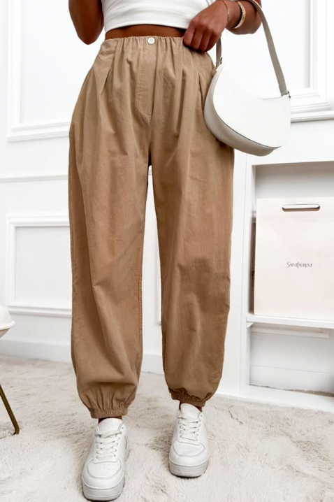 Ženske pantalone sa širokim nogavicama i visokim strukom BALINEA BEIGE, Boja: bež, IVET.RS - Nova Kolekcija