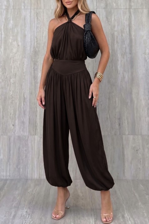 Ženski komplet top i pantalone slobodnog kroja BETYNA BROWN, Boja: braon, IVET.RS - Nova Kolekcija