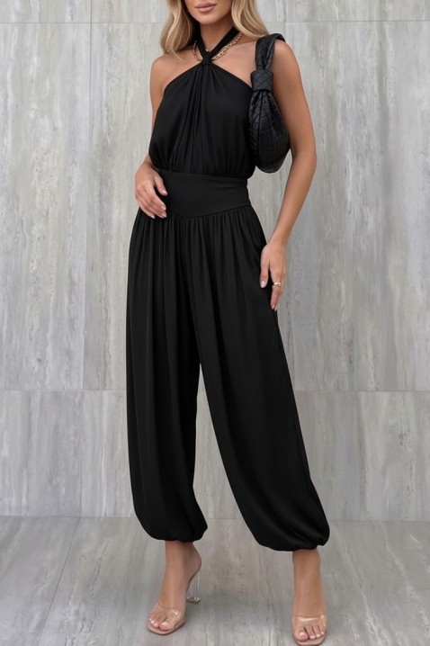 Ženski komplet top i pantalone slobodnog kroja BETYNA BLACK, Boja: crna, IVET.RS - Nova Kolekcija