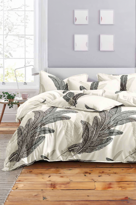 Stilski komplet posteljine za spavaću sobu od četiri dela sa umetničkim dizajnom ZARDENA 200x220 cm, Boja: višebojna, IVET.RS - Nova Kolekcija