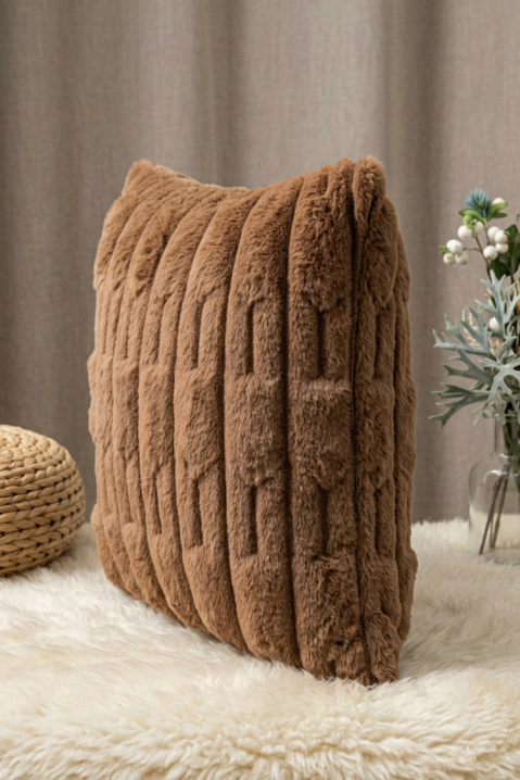 Dekorativna jastučnica sa reljefnim efektom MARLENZA BROWN 40х40 cm, Boja: braon, IVET.RS - Nova Kolekcija