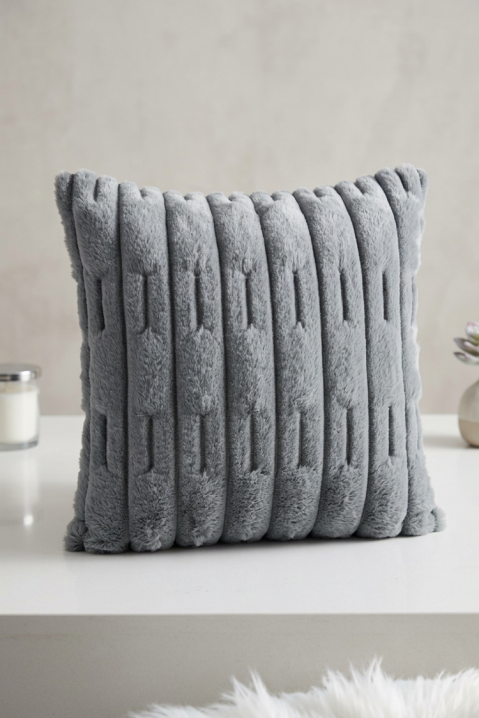 Dekorativna jastučnica sa reljefnim efektom MARLENZA GREY 40х40 cm, Boja: siva, IVET.RS - Nova Kolekcija
