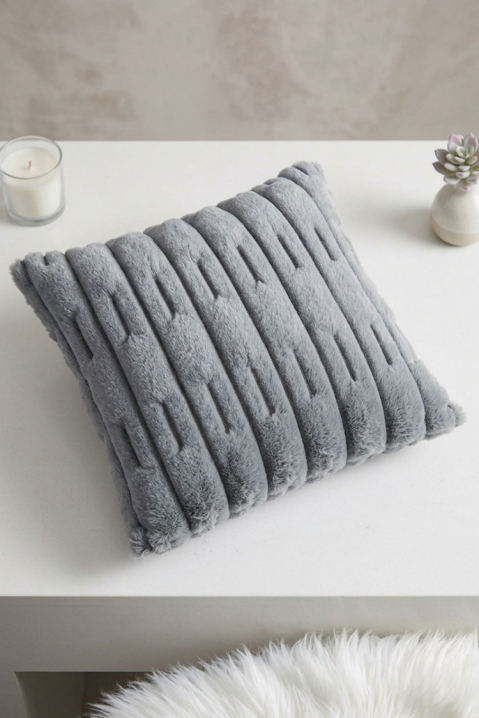 Dekorativna jastučnica sa reljefnim efektom MARLENZA GREY 40х40 cm, Boja: siva, IVET.RS - Nova Kolekcija