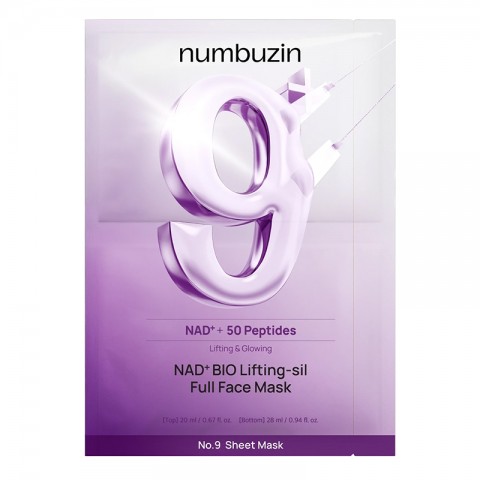 NUMBUZIN Маска за lifting lica sa koenzimom No.9 NAD+ BIO Lifting-sil Full Face Mask 26mlIVET.RS - Nova Kolekcija