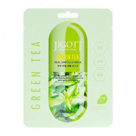 Jigott Green Tea Real Ampoule Mask 27 mlIVET.RS - Nova Kolekcija