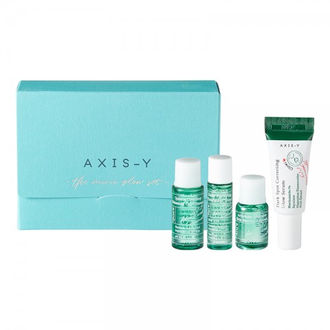 AXIS-Y The Mini Glow Set Cleanser 8 ml + Toner 5 ml + Ampoule 5 ml + Serum 5 ml + Gift Card + StickersIVET.RS - Nova Kolekcija